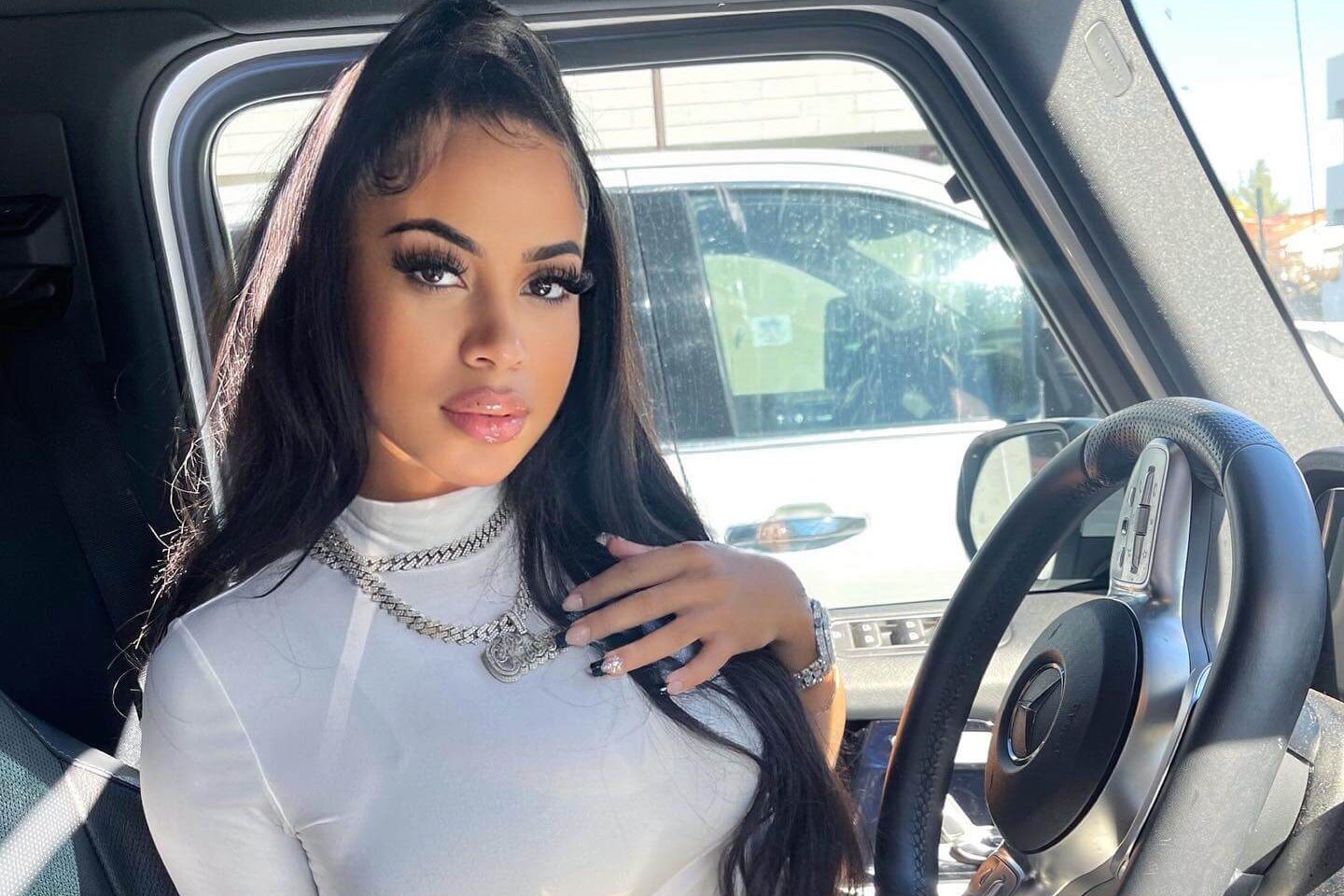 Yasmine Lopez Taking Picture Inside Her car