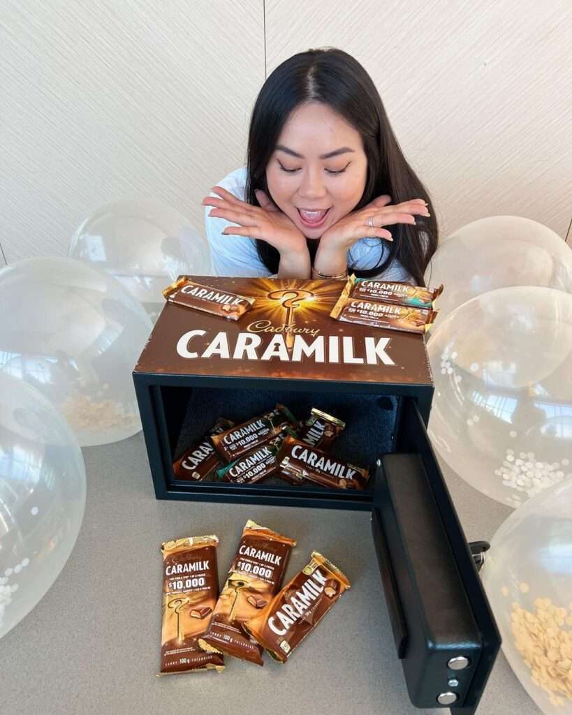 Tiffycooks is just promoting a CaraMilk chocolates company and here she is saying that have you ever eat CaraMilk the chocolate?